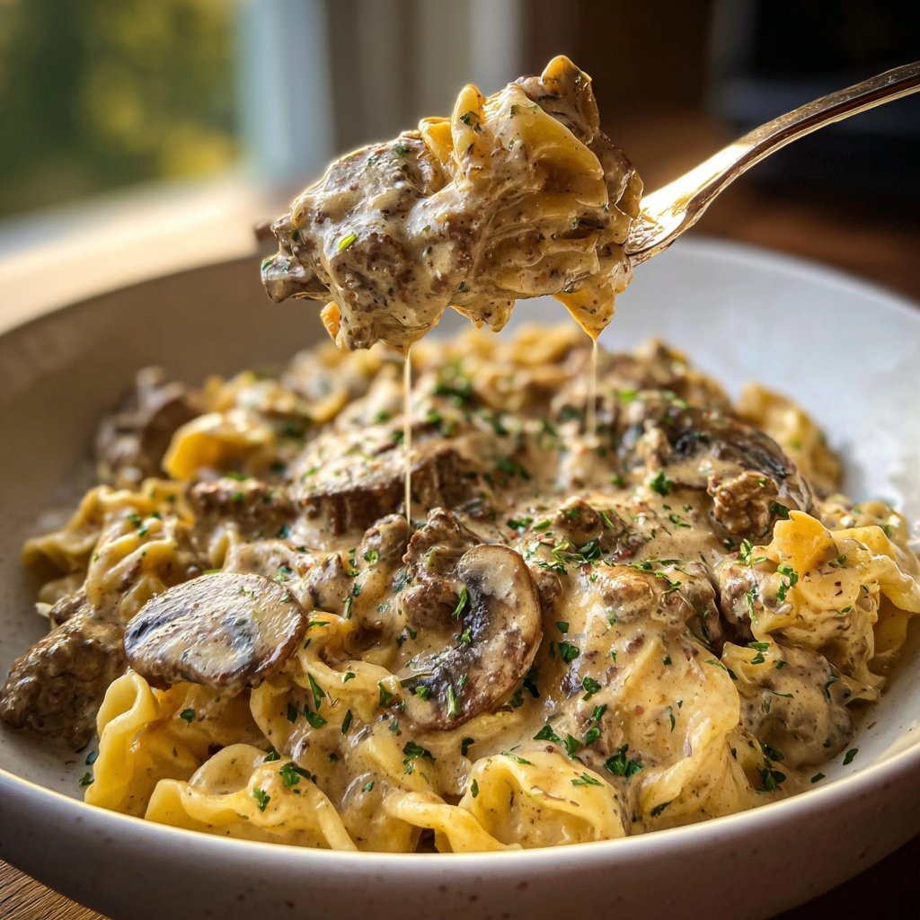 Ground Beef Stroganoff