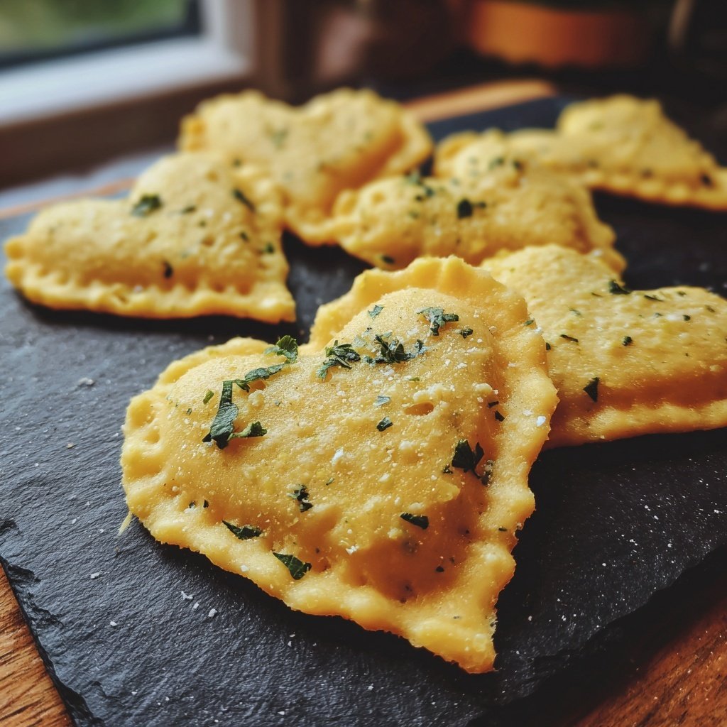 Heart-Shaped Ravioli with Ricotta and Herbs