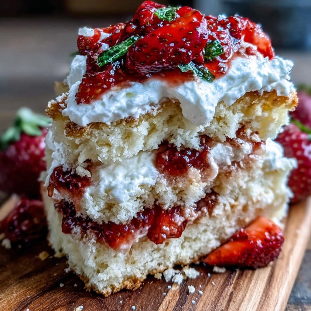Classic Strawberry Shortcake With Vanilla Bean Cream