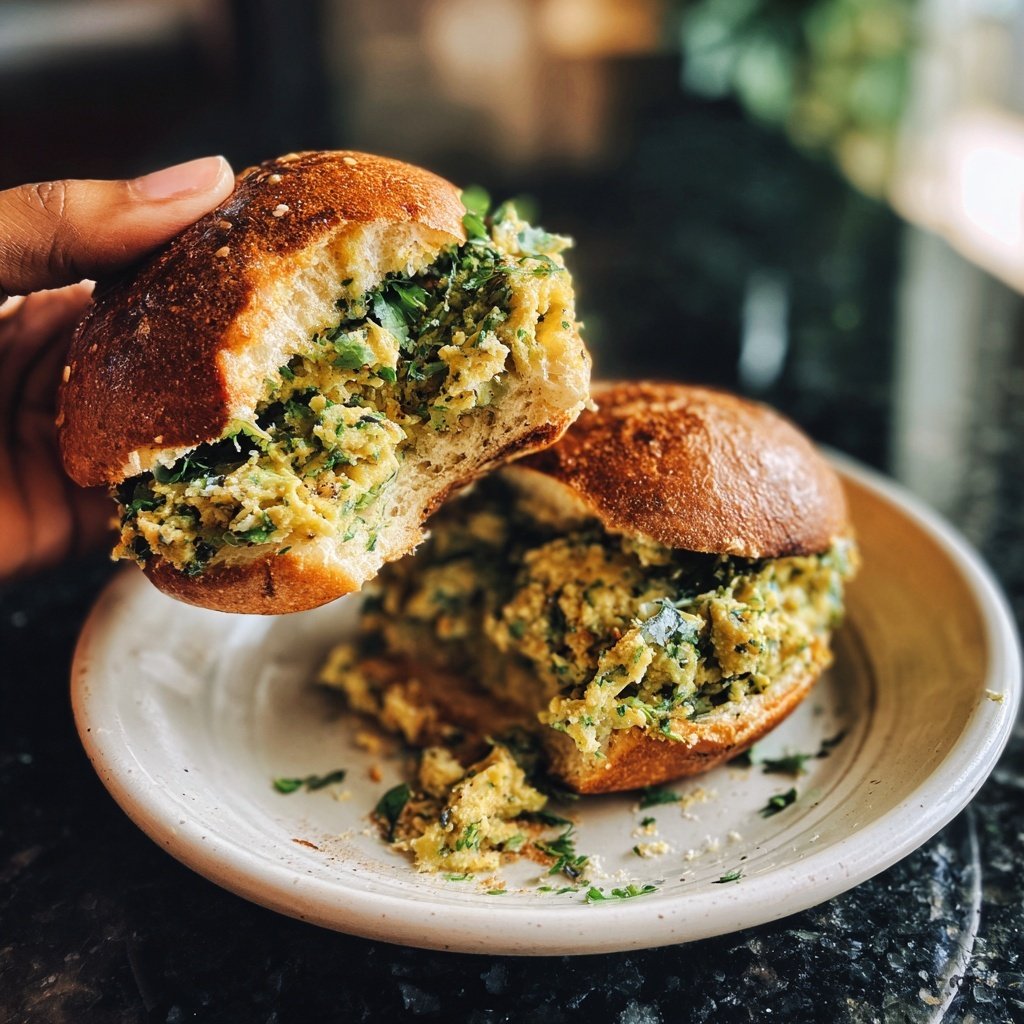 Herbed Chickpea Smash Sliders