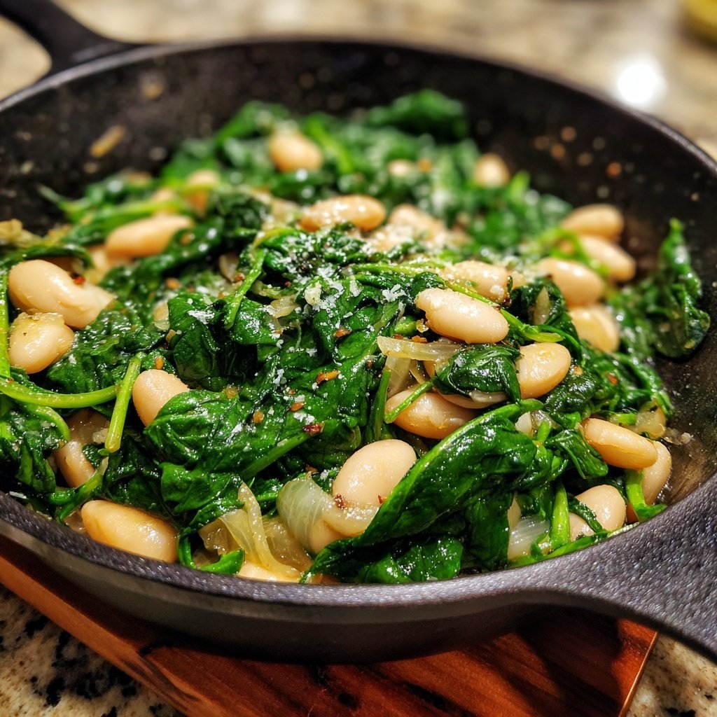 Spinach White Bean Garlic Sauté