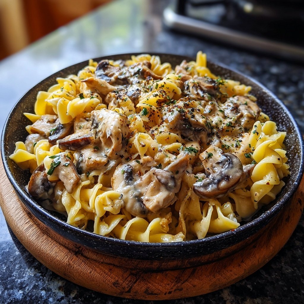 Creamy Mushroom Chicken Pasta