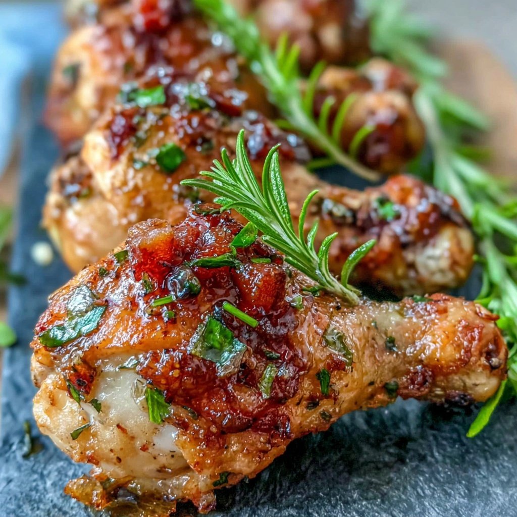 Crispy Oven Baked Drumstick Chicken With Herbs