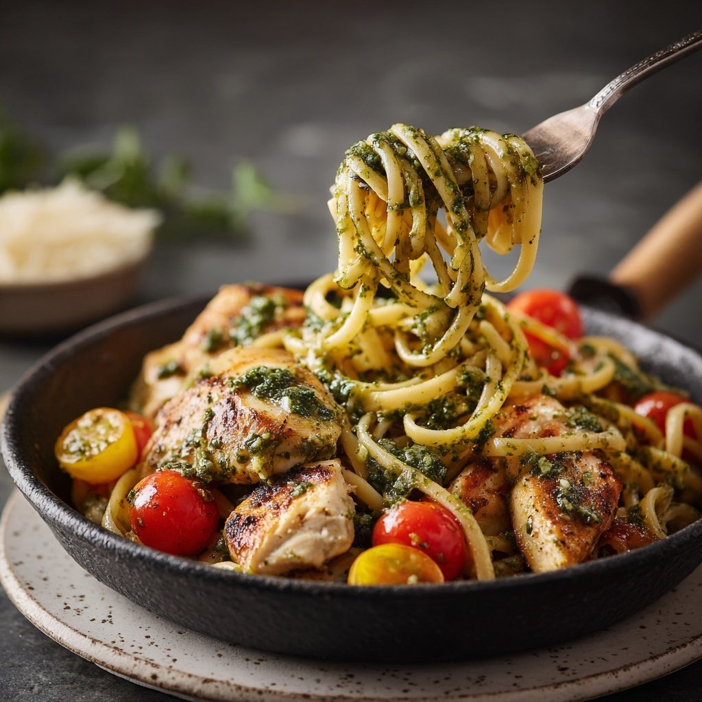 High Protein Chicken Pasta Bowl