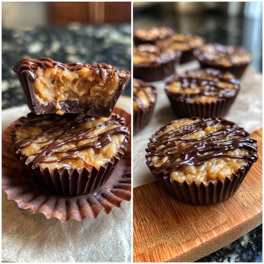 Homemade Peanut Butter Cups with Rice Crisps