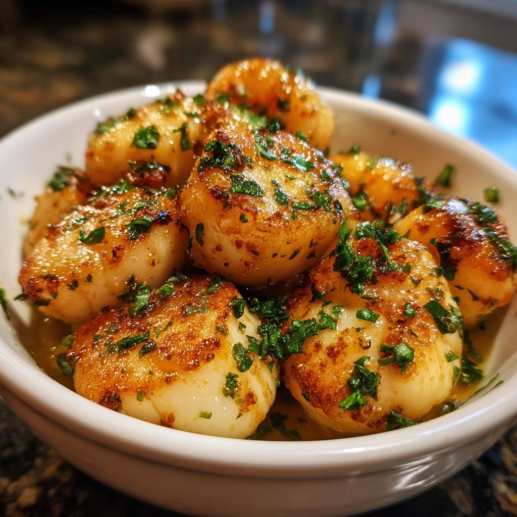 Valentine Dinner Garlic Butter Scallops