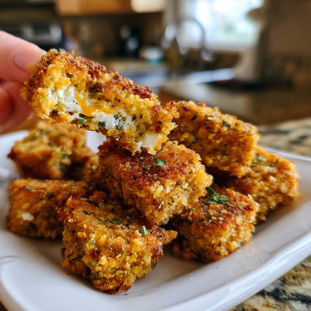 Crispy Tofu Veggie Nugget Bites