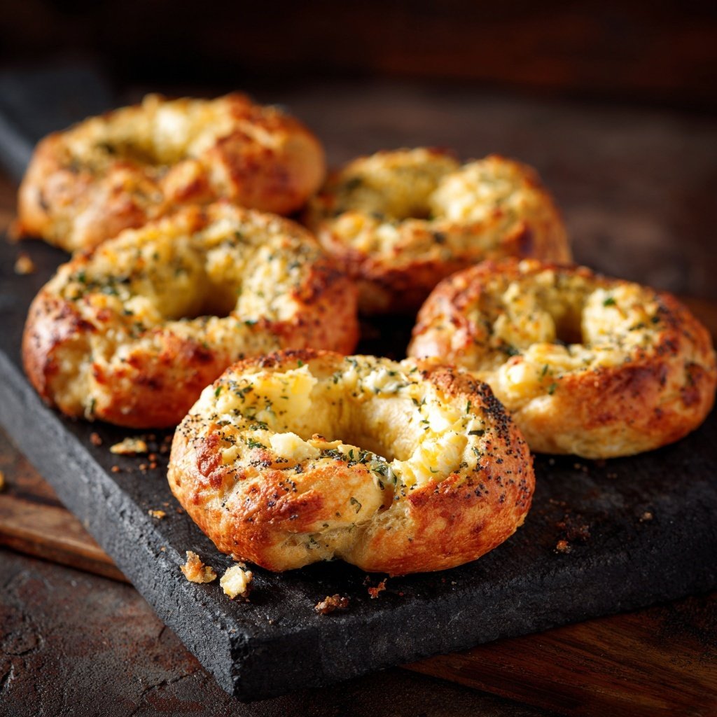 Protein Bagels With Garlic Butter