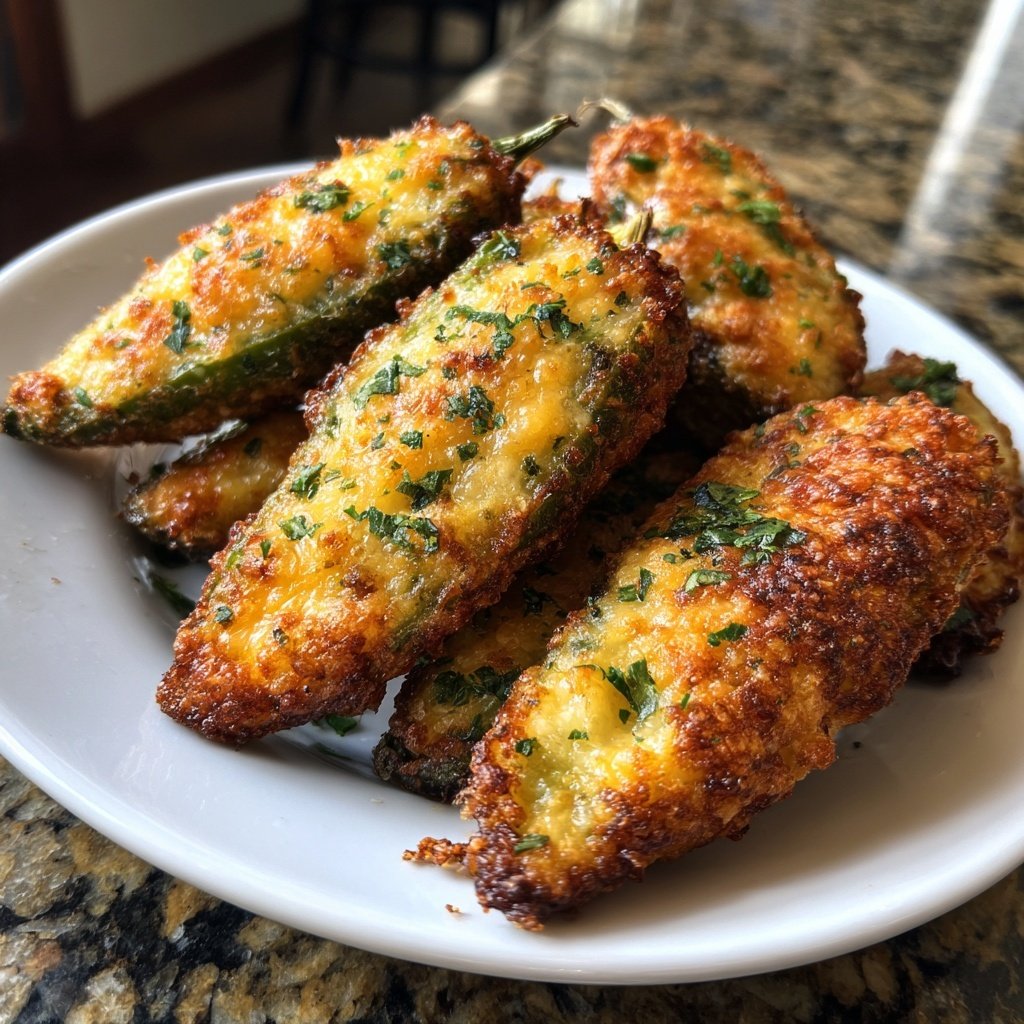 Jalapeno Poppers with Cheddar Herb Filling