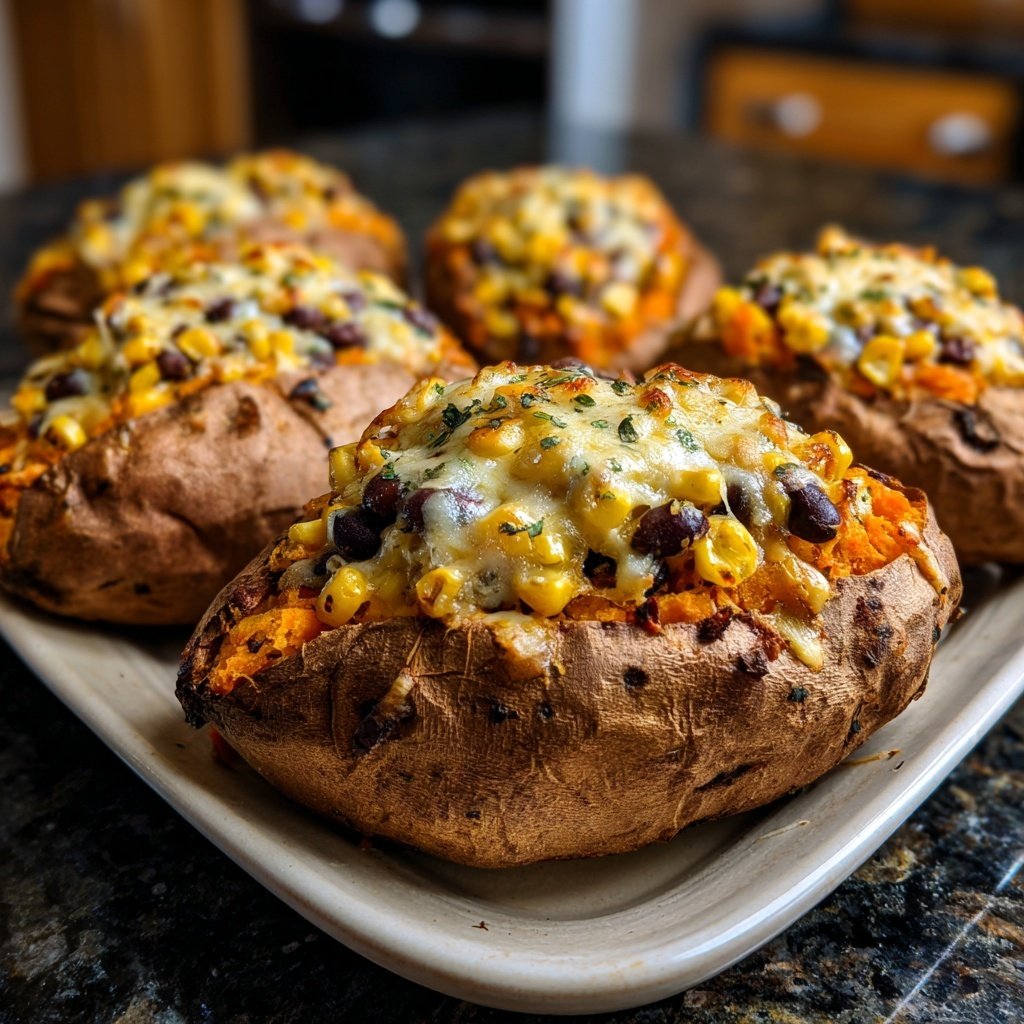 Valentine Dinner Stuffed Sweet Potatoes