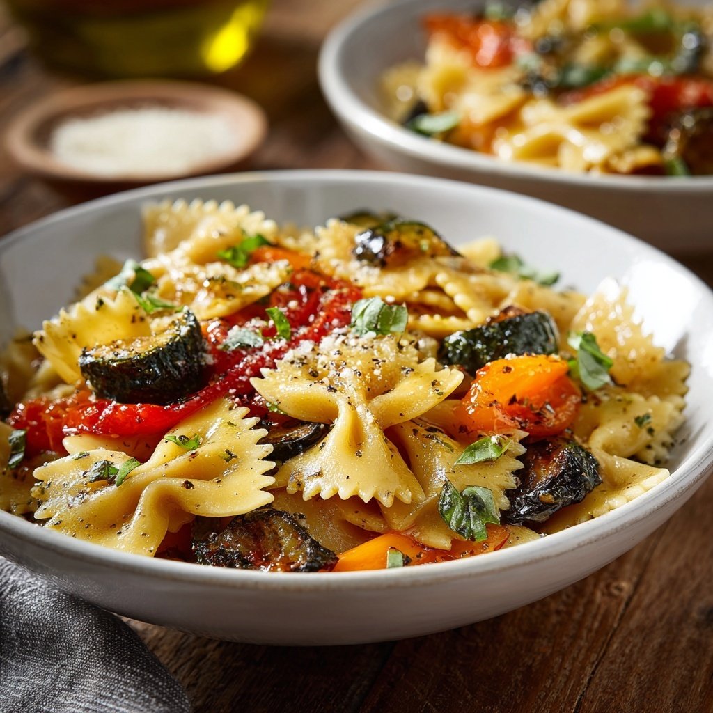 Bow Tie Pasta With Roasted Vegetables