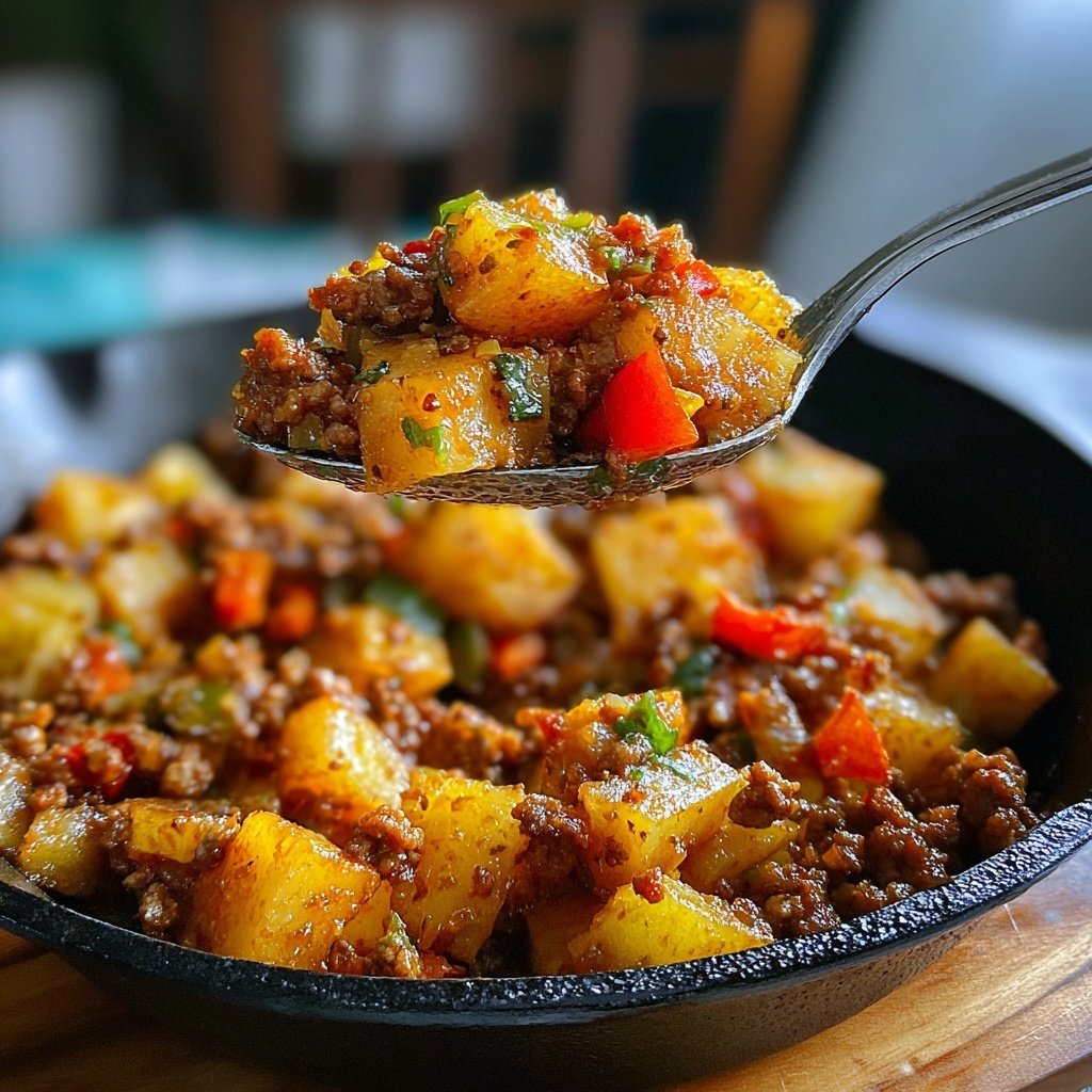 Ground Beef And Potato Skillet