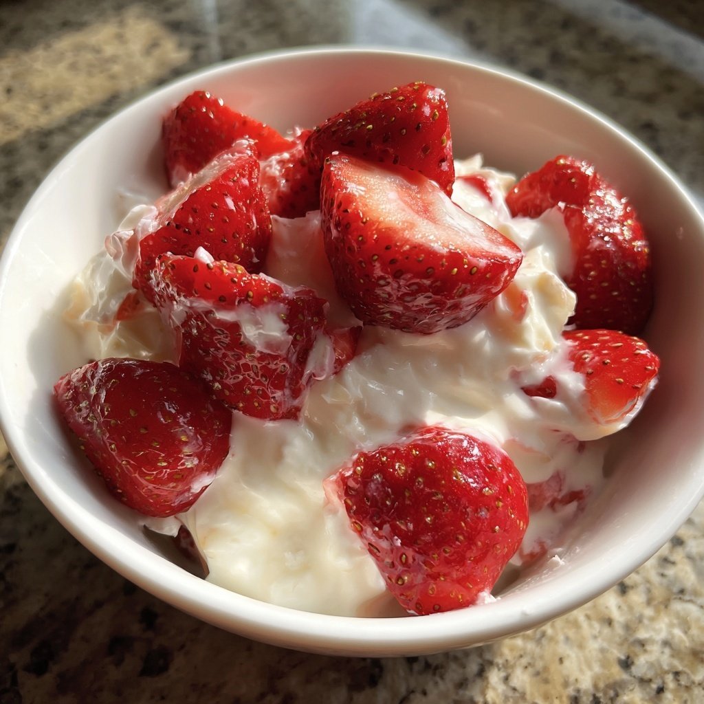 Fresh Strawberry Yogurt Bowl