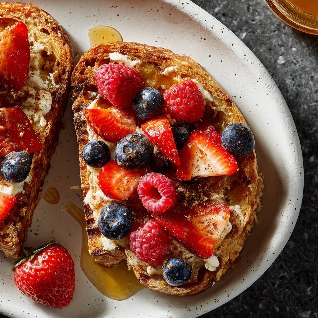 Valentines Breakfast Cinnamon Berry Toast