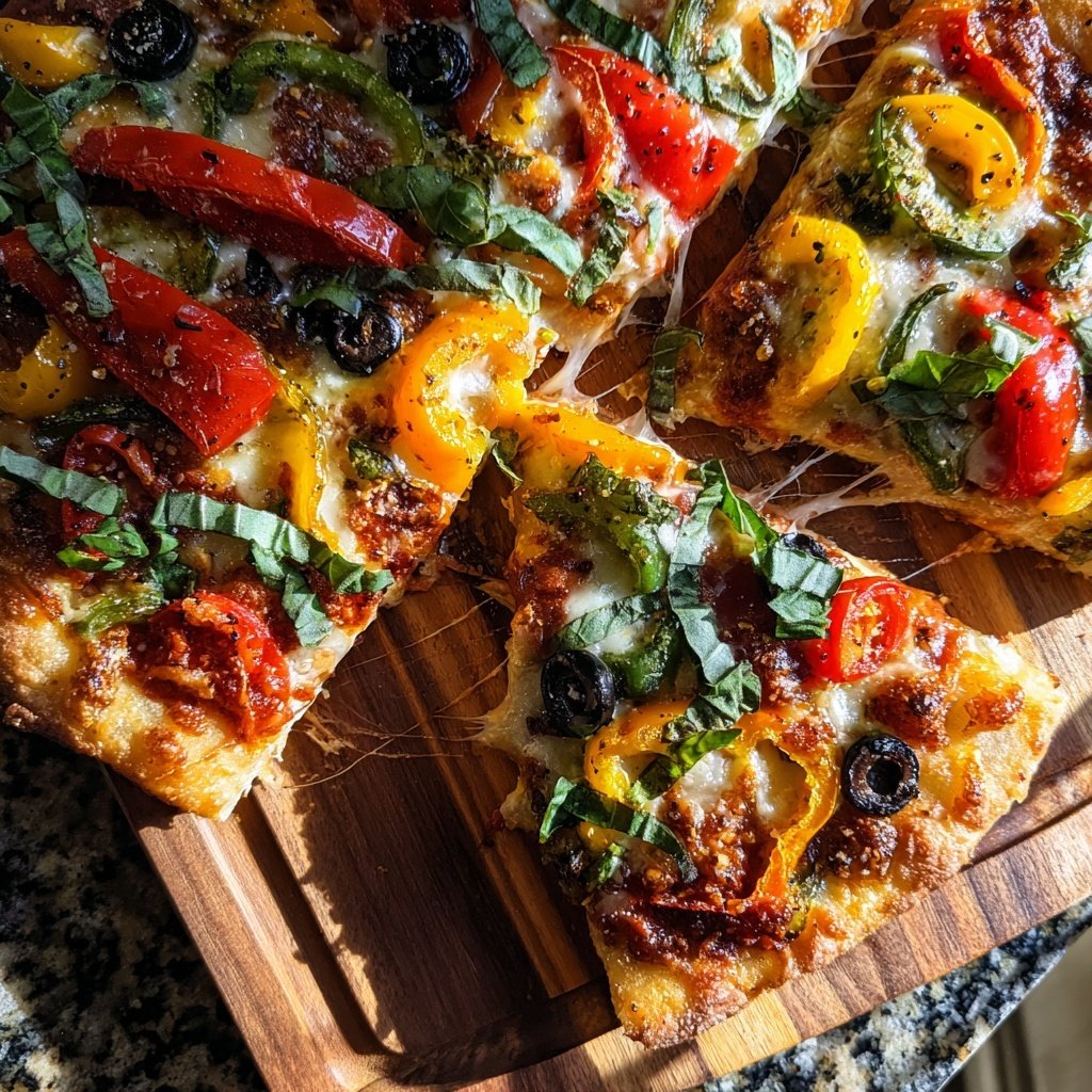 Super Bowl Food Sheet Pan Veggie Pizza