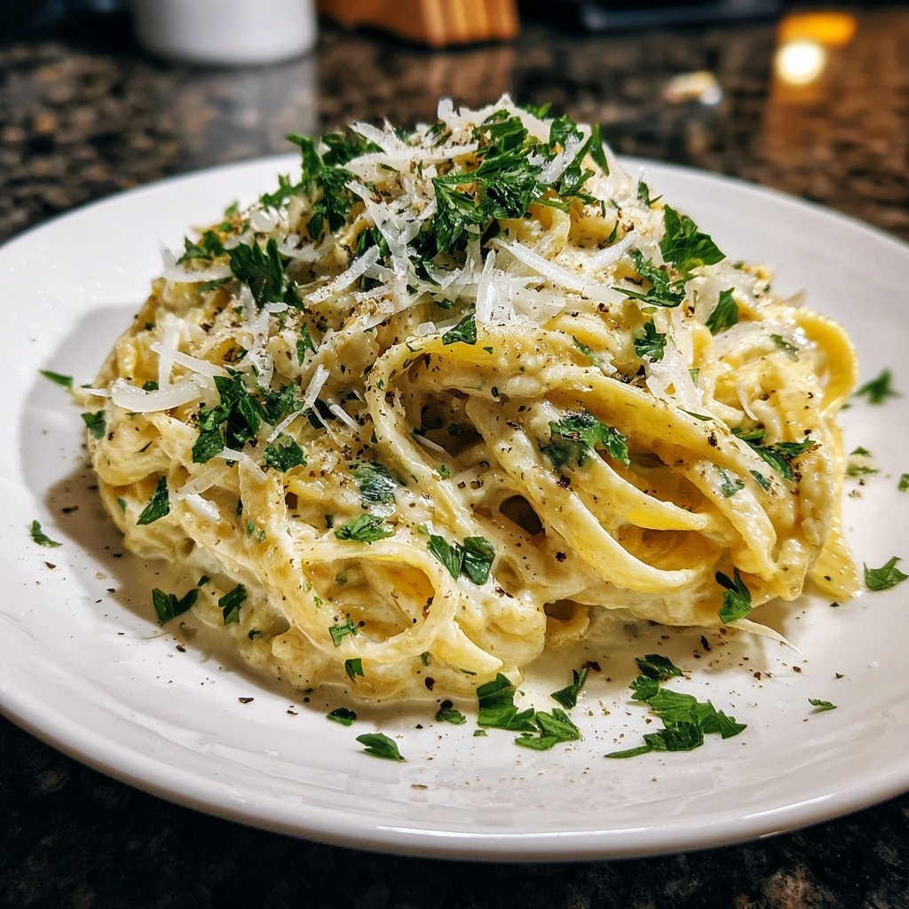 Champagne Cream Pasta with Parmesan