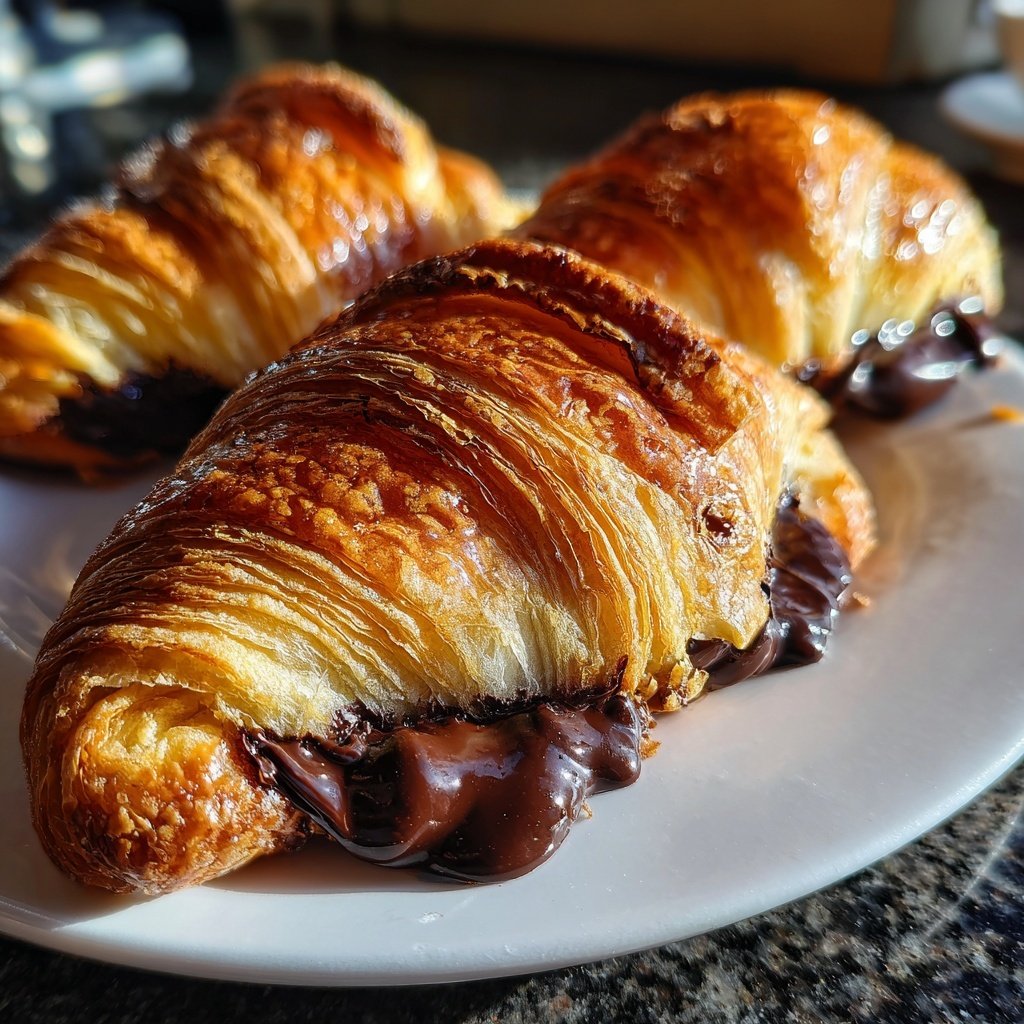 Croissants Filled With Chocolate