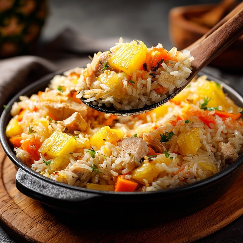 One Pot Pineapple Chicken Rice